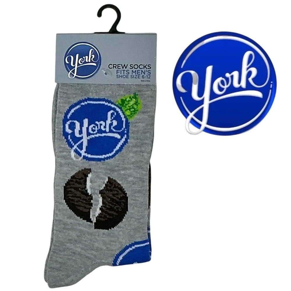 Peppermint Patty York Crew Socks Mens Novelty Funny Unisex OS Shoe Size 6-12